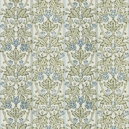 Morris & Co - Oak & Blossom Wallpaper - 217590 - Thyme / Woad