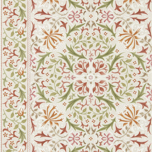 Morris & Co - Walthamstow Wallpaper - 217602 - Rose / Nettle