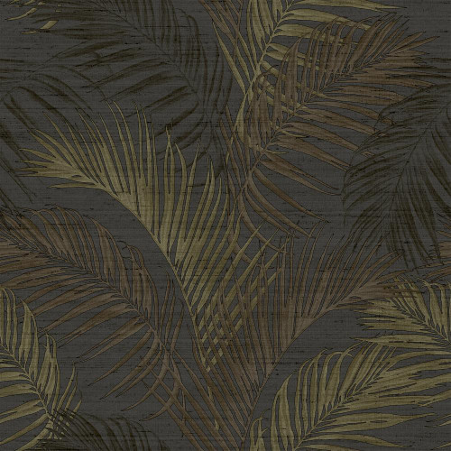 Galerie - Felce Tonale Wallpaper - PS33319 - Black / Bronze Brown