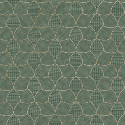 Casamance - Tressana Wallpaper - 76943670 - Celadon / Dore