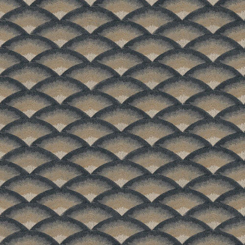 Casamance - Nami Wallpaper - 70091426 - Noir / Dore