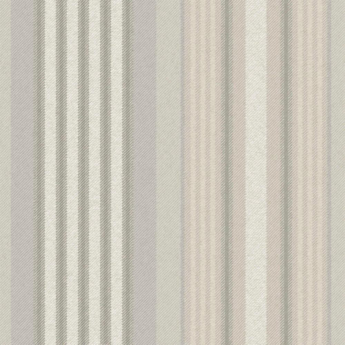 Graham & Brown - Loom Stripe Wallpaper - 143388 - Stone