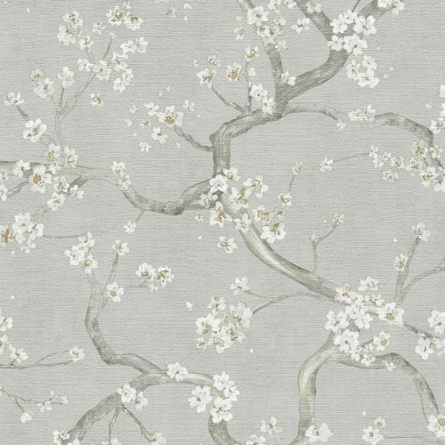 Cherry Blossom Wallpaper - HZ62042 - Cream / Green