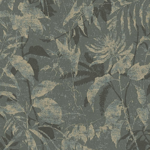 Cloud Forest Wallpaper - HZ62051 - Blue / Green / Metallic