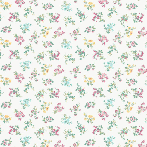 Laura Ashley Keeleigh Posy wallpaper in Multi with small scattered floral bouquets