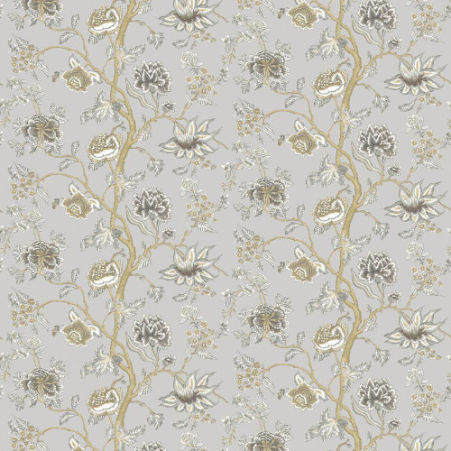 Harlequin Indienne Wallpaper 113372 Dove Nectar featuring trailing floral vines in dove grey with warm nectar accents on a soft neutral background.