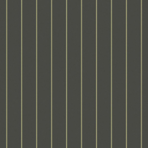 Made Kyria Wallpaper 145219 Navy Mint Stripe with slim vertical mint stripes on navy background.