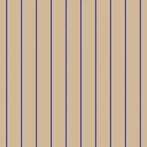 Made Kyria Wallpaper 145220 Neutral Blue Stripe with slim vertical blue stripes on beige background.