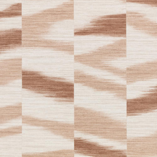 Romo Manzu wallpaper Tuscan pink geometric ikat design in warm blush and neutral tones