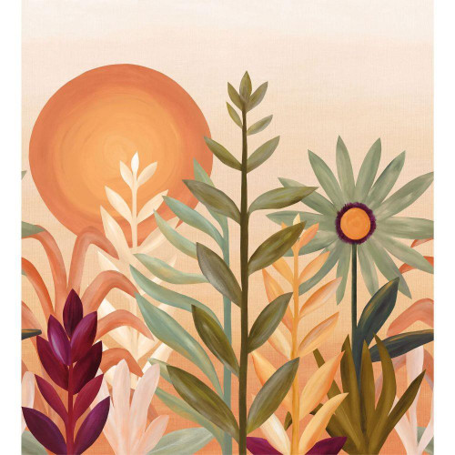 Casamance Jardin De Cactus Wallpanel Wallpaper multicolour botanical mural sun desert plant design