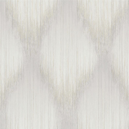 Galerie - Fashion Icon Stripes Wallpaper - Shimmer Beige / Grey - 35801