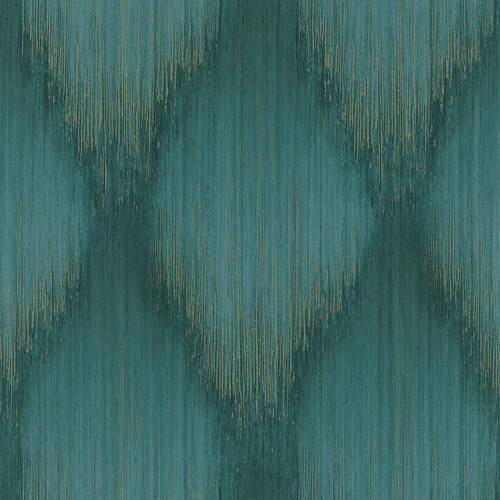 Galerie - Fashion Icon Stripes Wallpaper - Shimmer Green - 35806