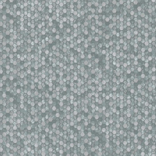 Galerie - Fashion Icon Tile Optics Wallpaper - Metallic Silver - 35814