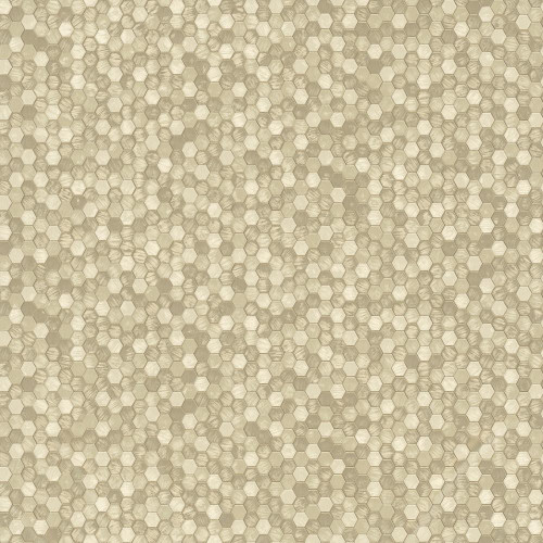 Galerie - Fashion Icon Tile Optics Wallpaper - Metallic Gold / Silver - 35816