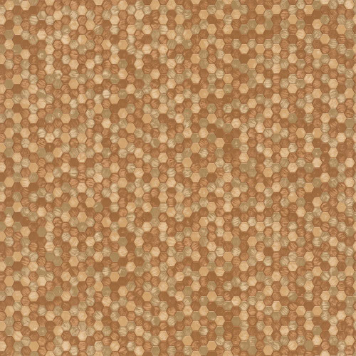 Galerie - Fashion Icon Tile Optics Wallpaper - Metallic Copper - 35818