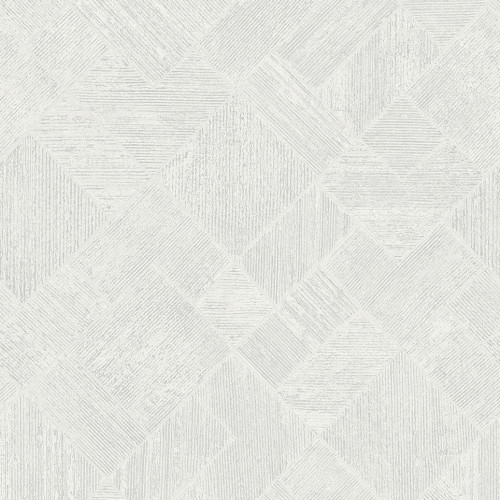 Galerie - Odyssey Geometric Tile Wallpaper - White - 35508