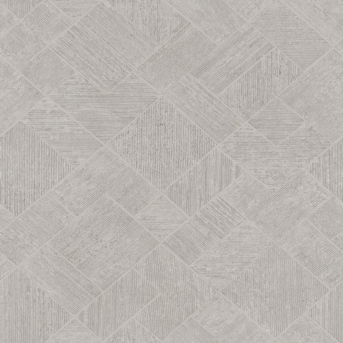 Galerie - Odyssey Geometric Tile Wallpaper - Grey / Beige - 35510