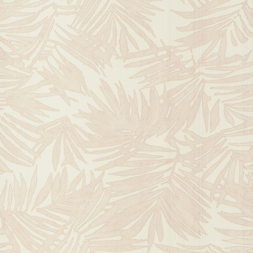 pearl neutral palm leaf wallpaper with large scale tropical pattern and soft tonal finish