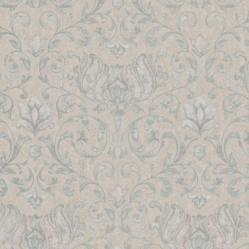 Galerie - Floral Classic Damask Wallpaper - Beige - 35151