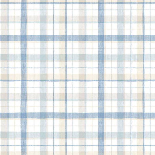 Superfresco Easy Heritage Tweed Tartan Check Faux Fabric Effect Navy  Wallpaper 108618