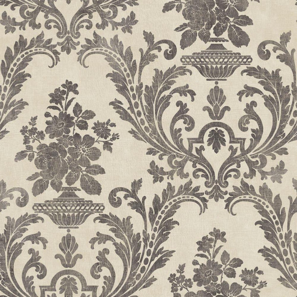 Cream and Black Patterned Wallpaper  Chronos Stores