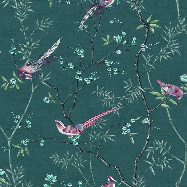 Graham & Brown Tori Wallpaper - 106390 - Teal Graham & Brown Tori Wallpaper - 106390 - Teal