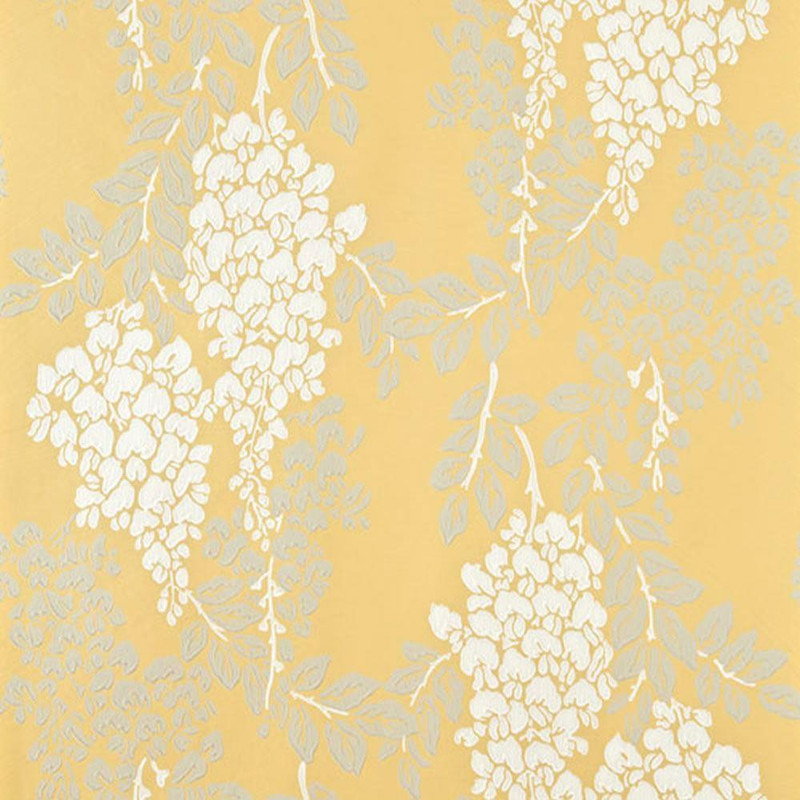 Farrow & Ball Wisteria Wallpaper BP 2212 Yellow / White / Grey