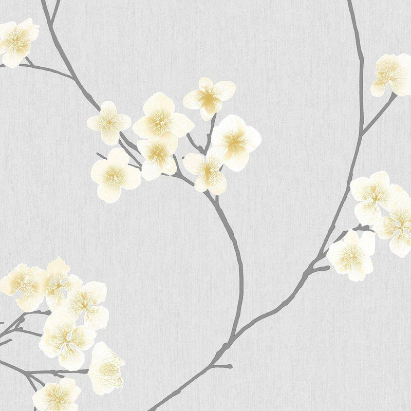 Graham & Brown Radiance Wallpaper - 33-285 - Grey / Ochre