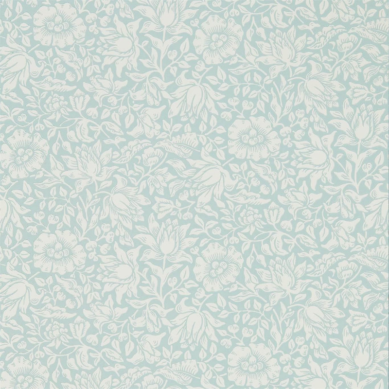 Morris & Co Mallow Wallpaper 216679 Chalk Duck Egg