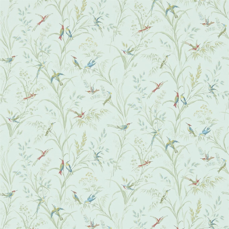 Sanderson Tuileries Wallpaper - 214082 - Sage / Multi