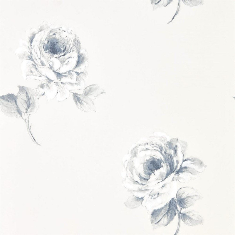 Sanderson Rosa Wallpaper - 216277 - Indigo