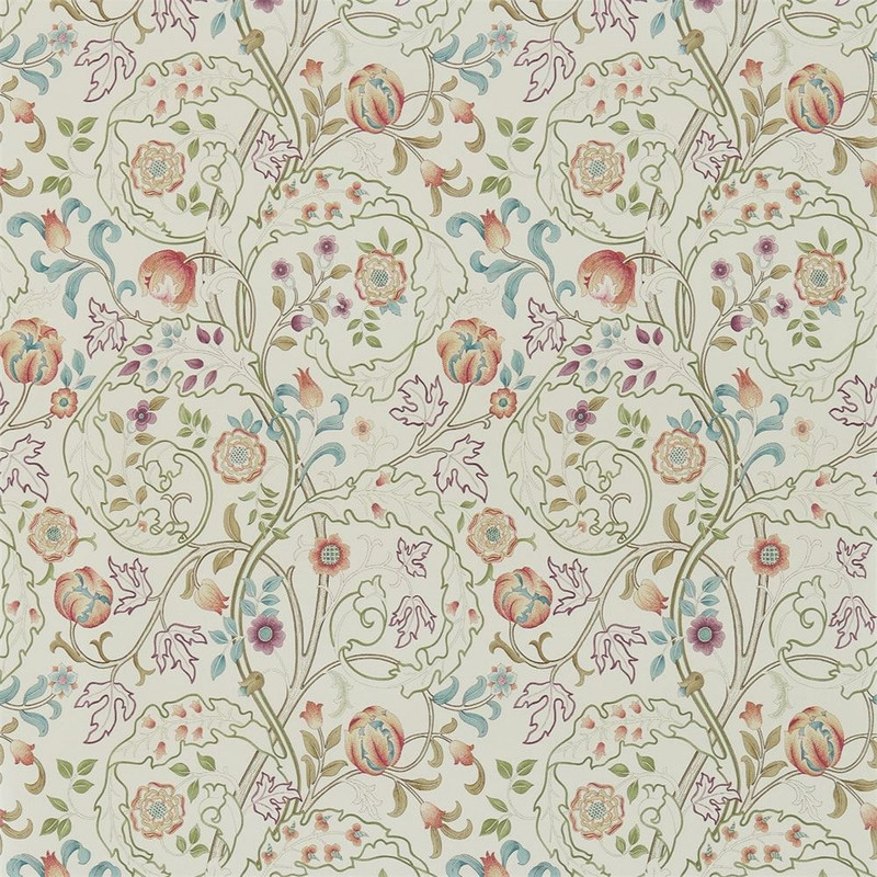 Morris & Co Mary Isobel Wallpaper 214729 Rose / Artichoke