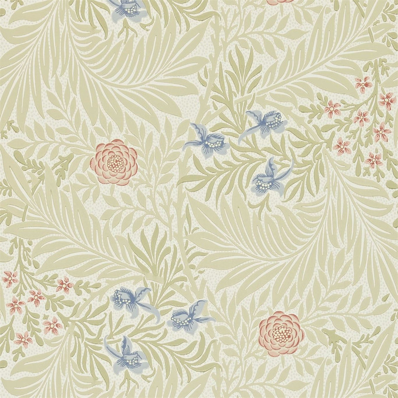 Bellflower by Morris - Manilla / Olive - Wallpaper : Wallpaper Direct