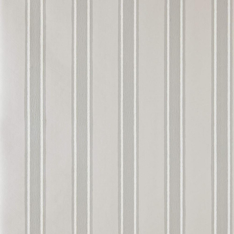 Block Print Stripe Wallpaper - BP757 - Grey / White