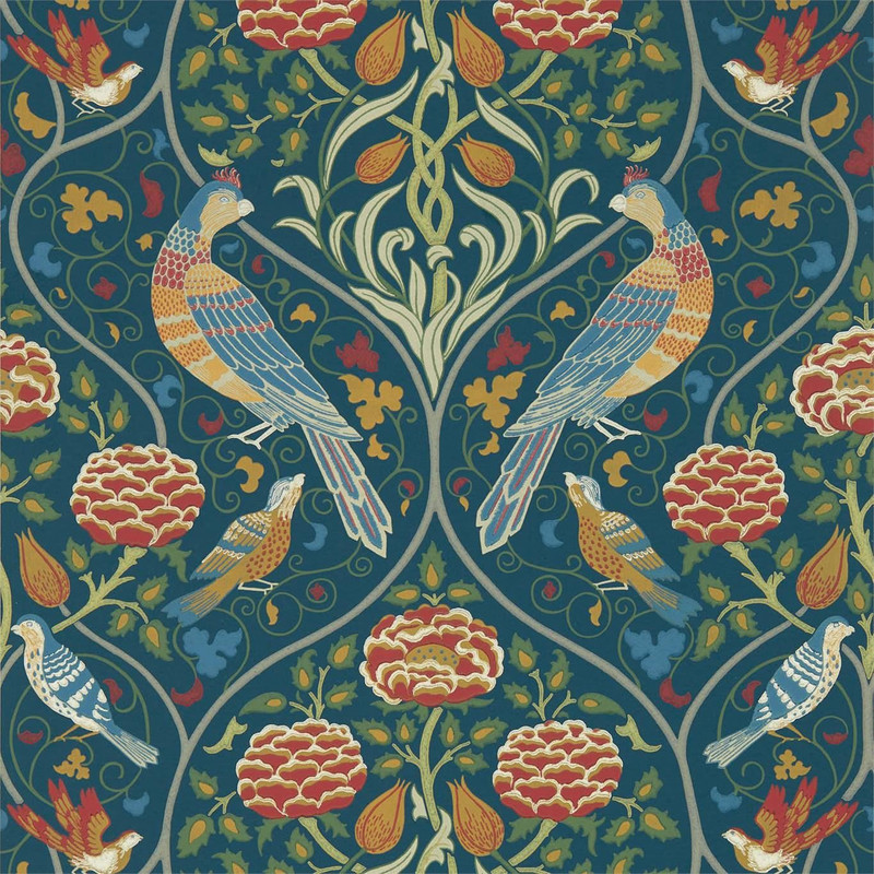 Morris & Co Seasons By May Wallpaper 216686 Indigo