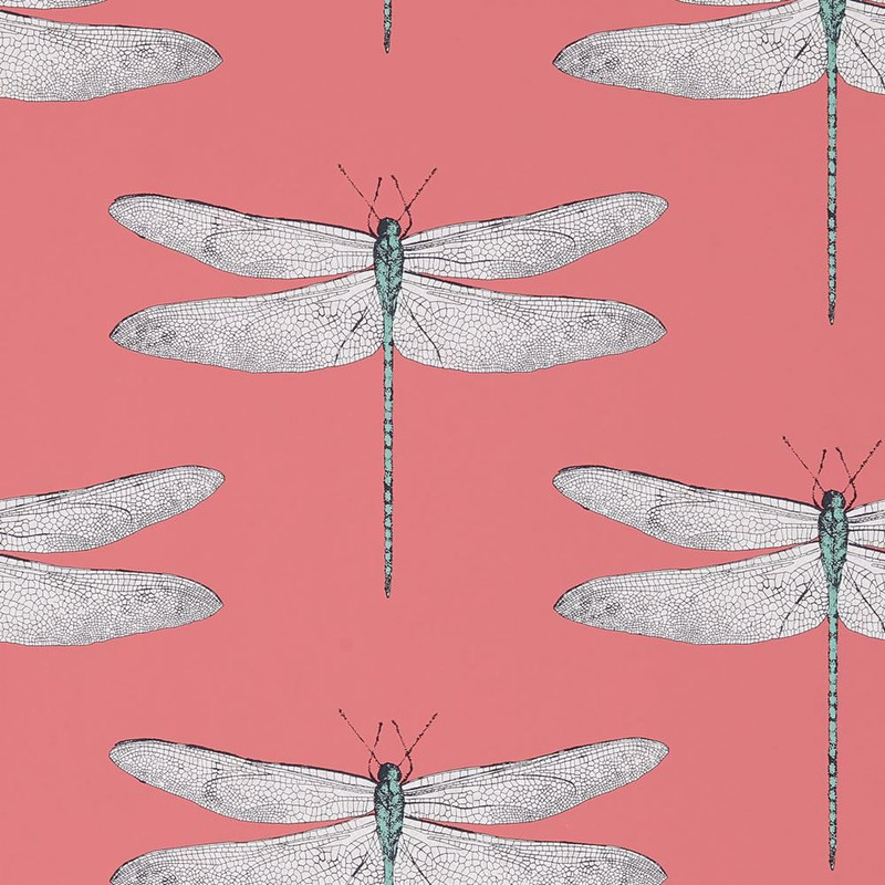 Harlequin Demoiselle Wallpaper 111245 Coral / Mint