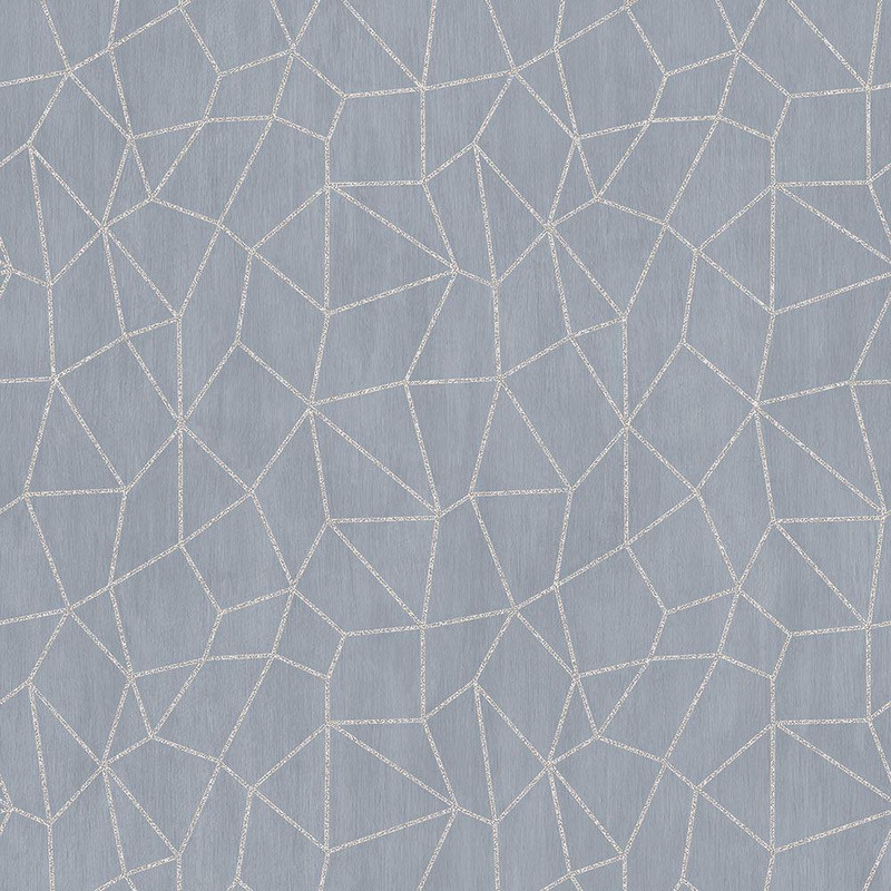Galerie Special FX Cracked Ice Wallpaper - G67697 - Silver / Blue Grey