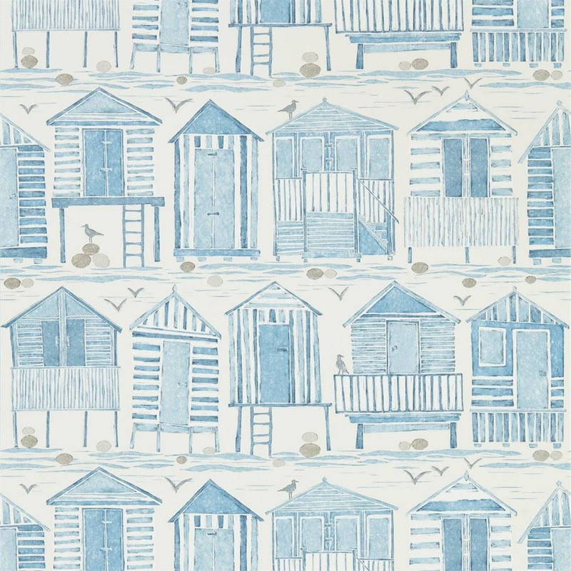Sanderson Beach Huts Wallpaper - 216560 - Marine