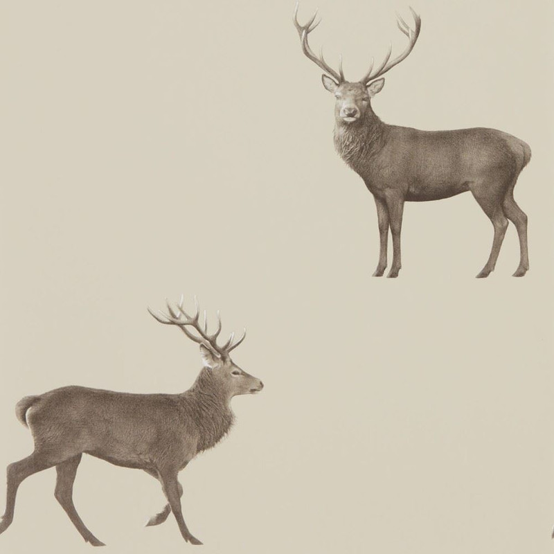 Sanderson Evesham Deer Wallpaper - 216618 - Birch