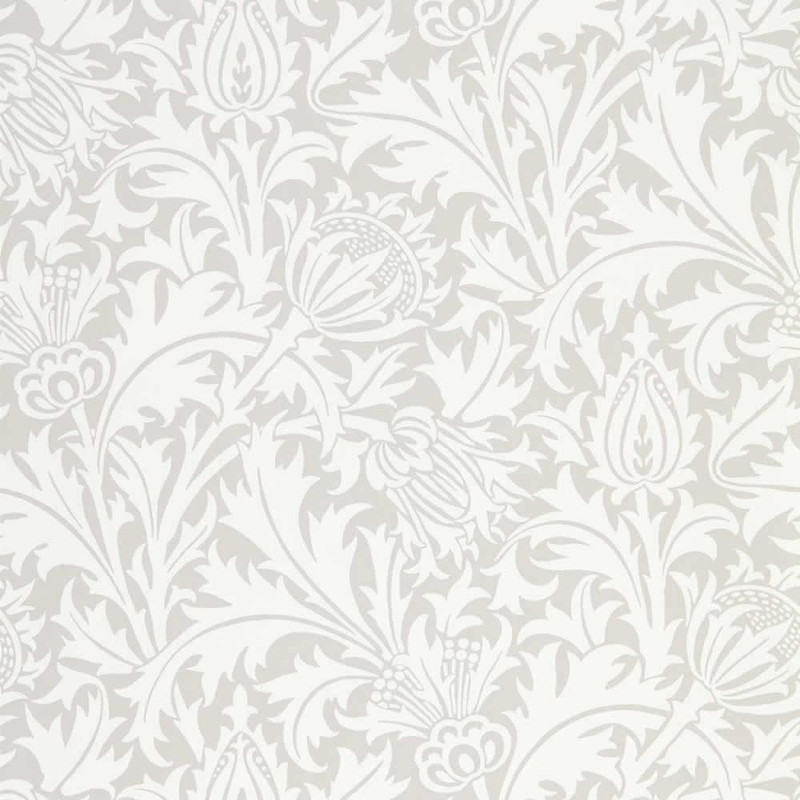 Morris & Co Pure Thistle Wallpaper 216551 Pebble