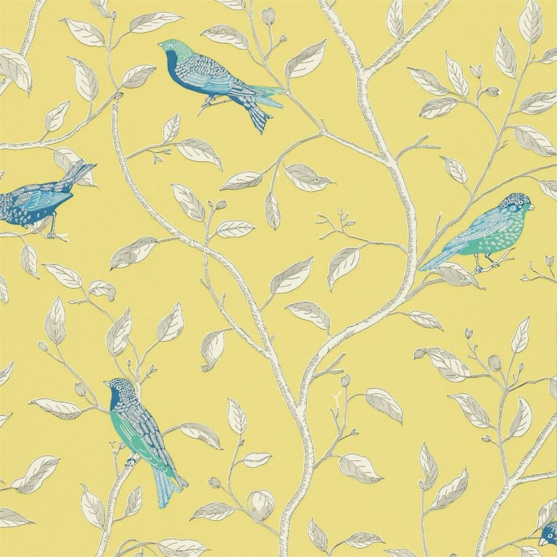 Sanderson Finches Wallpaper - DOPWFI101 - Yellow