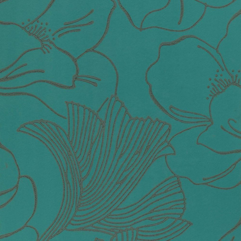 Helleborus Wallpaper - BP5605 - Teal / Dark Blue Grey