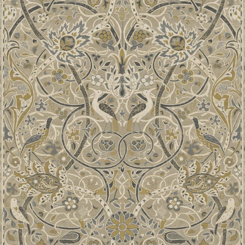 Morris & Co Bullerswood Wallpaper 216447 Stone / Mustard