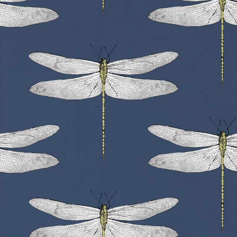 Harlequin Demoiselle Wallpaper 111243 Ink / Chartreuse