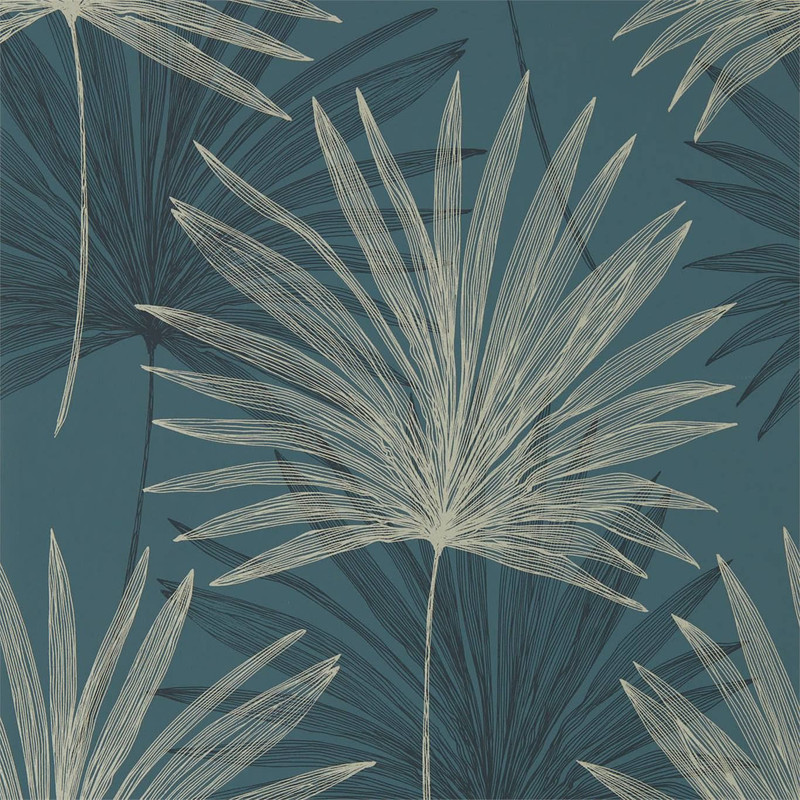 Harlequin Mitende Wallpaper 112226 Ink / Platinum