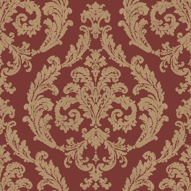 Galerie Palazzo Damask Wallpaper - G67612 - Red / Gold