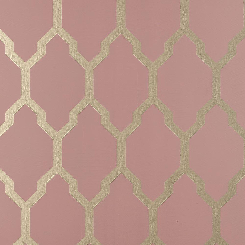 Farrow & Ball Tessella Wallpaper BP 3612 Muted Rose Pink / Gilver