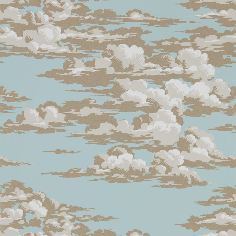 Sanderson Silvi Clouds Wallpaper - 216601 - English Blue
