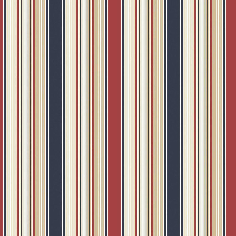 Galerie Smart Stripes 2 Multi-Stripe Wallpaper - G67530 - Blue / Red