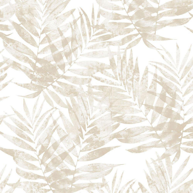 Galerie Organic Textures Palm Leaves Wallpaper - G67947 - Beige